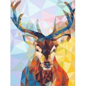 Canvas Hobby Canvas Mozaik Geyik 70 x 90 cm Kasnaklı Sayılarla Boyama Seti