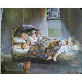 Canvas Hobby Canvas Mutluluğun Resmi 40 x 50 cm Kasnaklı Sayılarla Boyama Seti