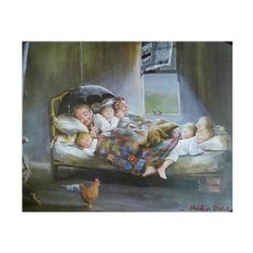 Canvas Hobby Canvas Mutluluğun Resmi 70 x 90 cm Kasnaklı Sayılarla Boyama Seti