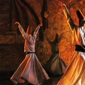 Canvas Hobby Canvas Öz e Yolculuk Mevlana 2 70x90 cm Kasnaklı Sayılarla Boyama Seti