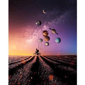 Canvas Hobby Canvas Peşimdeki Evren 70 x 90 cm Kasnaklı Sayılarla Boyama Seti