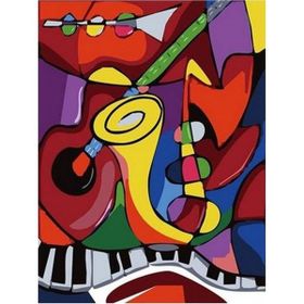 Canvas Hobby Canvas Picasso Keman ve Üzümler 40 x 50 cm Kasnaklı Sayılarla Boyama Seti