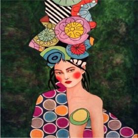 Canvas Hobby Canvas Renkler ve Kadın 90 x 110 cm Kasnaklı Sayılarla Boyama Seti