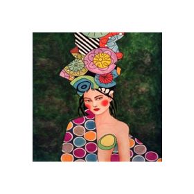 Canvas Hobby Canvas Renkler ve Kadın 90 x 110 cm Kasnaklı Sayılarla Boyama Seti