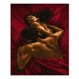 Canvas Hobby Canvas Sonbahar ve Kırmızı Aşk 90 x 110 cm Kasnaklı Sayılarla Boyama Seti