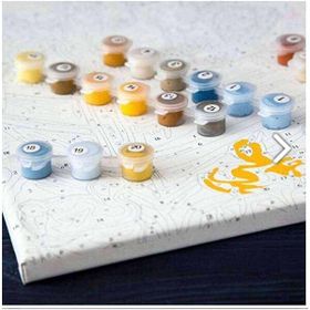 Canvas Hobby Canvas Soyunmak 90 x 110 cm Kasnaklı Sayılarla Boyama Seti