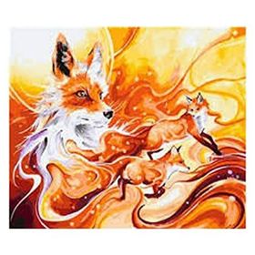 Canvas Hobby Canvas Tilki 90 x 110 cm Kasnaklı Sayılarla Boyama Seti