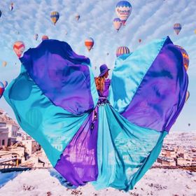Canvas Hobby Canvas Uçuşan Elbise 40x50 cm Kasnaklı Sayılarla Boyama Seti