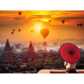 Canvas Hobby Canvas Uzak Doğu ve Günlüğü 90 x 110 cm Kasnaklı Sayılarla Boyama Seti