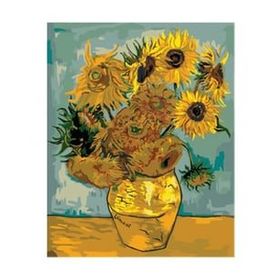 Canvas Hobby Canvas Van Gogh Ayçiçekleri 90 x 110 cm Kasnaklı Sayılarla Boyama Seti