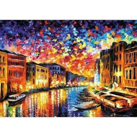 Canvas Hobby Canvas Venedik ve Gece 90 x 110 cm Kasnaklı Sayılarla Boyama Seti