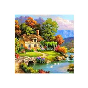 Canvas Hobby Cennet Bahçesi 50 x 65 Kasnaklı Sayılarla Boyama Seti