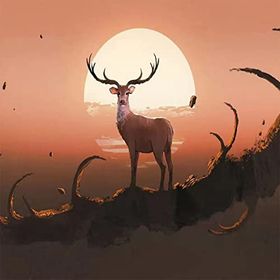 Canvas Hobby Cesur Geyik Kasnaklı 40 x 50 cm Sayılarla Boyama Seti