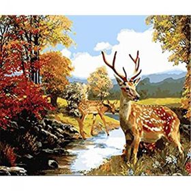 Canvas Hobby Ceylanlar Kasnaklı 100 x 140 cm Sayılarla Boyama Seti