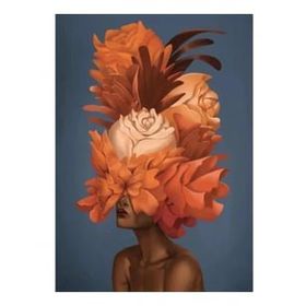Canvas Hobby Çiçek Kadın 22 50 x 65 cm Kasnaklı Sayılarla Boyama Seti
