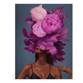 Canvas Hobby Çiçek Kadın 23 Kasnaklı 40 x 50 cm Sayılarla Boyama Seti