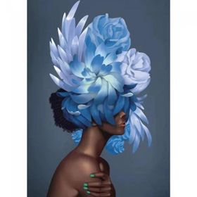 Canvas Hobby Çiçek Kadın 24 Kasnaklı 90 x 110 cm Sayılarla Boyama Seti