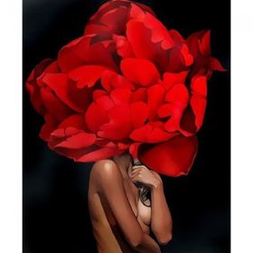 Canvas Hobby Çiçek Kadın 25 Kasnaklı 100 x 140 cm Sayılarla Boyama Seti