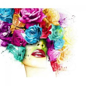 Canvas Hobby Çiçek Kadın 26 Kasnaklı 100 x 140 cm Sayılarla Boyama Seti