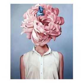 Canvas Hobby Çiçek Kadın 27 50 x 65 cm Kasnaklı Sayılarla Boyama Seti