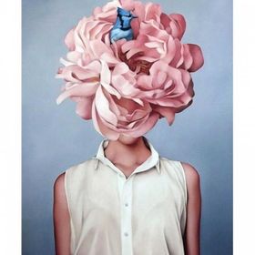 Canvas Hobby Çiçek Kadın 27 Kasnaklı 60 x 75 cm Sayılarla Boyama Seti