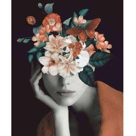 Canvas Hobby Çiçek Kadın 28 50 x 65 cm Kasnaklı Sayılarla Boyama Seti