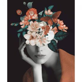 Canvas Hobby Çiçek Kadın 28 Kasnaklı 40 x 50 cm Sayılarla Boyama Seti