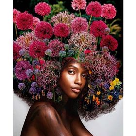 Canvas Hobby Çiçek Kadın 32 50 x 65 cm Kasnaklı Sayılarla Boyama Seti