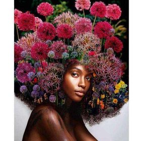 Canvas Hobby Çiçek Kadın 32 Kasnaklı 40 x 50 cm Sayılarla Boyama Seti
