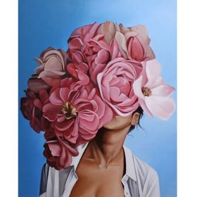 Canvas Hobby Çiçek Kadın 34 Kasnaklı 100 x 140 cm Sayılarla Boyama Seti