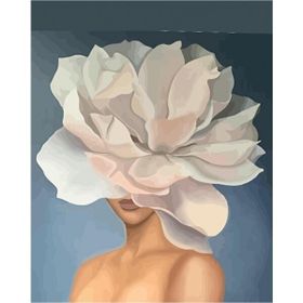 Canvas Hobby Çiçek Kadın19 Kasnaklı 100 x 140 cm Sayılarla Boyama Seti