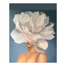 Canvas Hobby Çiçek Kadın19 Kasnaklı 100 x 140 cm Sayılarla Boyama Seti