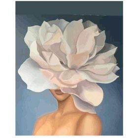 Canvas Hobby Çiçek Kadın19 Kasnaklı 100 x 140 cm Sayılarla Boyama Seti