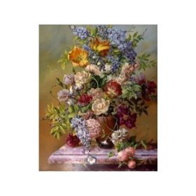 Canvas Hobby Çiçekler Kasnaklı 100 x 140 cm Sayılarla Boyama Seti