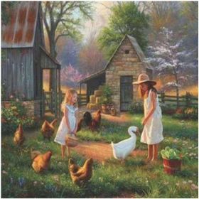 Canvas Hobby Çiftlik Günlüğü Kasnaklı 100 x 140 cm Sayılarla Boyama Seti