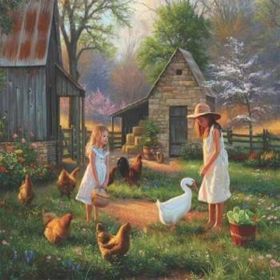Canvas Hobby Çiftlik Günlüğü Kasnaklı 100 x 140 cm Sayılarla Boyama Seti