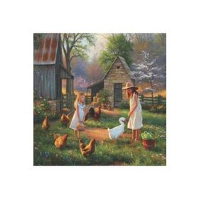 Canvas Hobby Çiftlik Günlüğü Kasnaklı 100 x 140 cm Sayılarla Boyama Seti