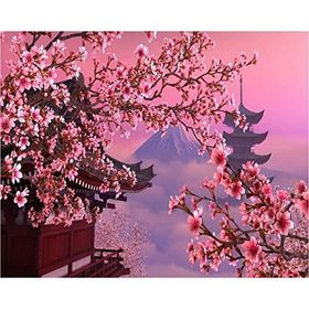 Canvas Hobby Çinde Bahar Kasnaklı 70 x 90 cm Boyama Seti