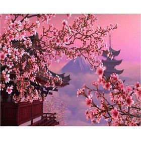 Canvas Hobby Çinde Bahar Kasnaklı 90 x 110 cm Boyama Seti