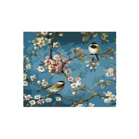 Canvas Hobby Daldaki Kuşlar 3 90 x 110 cm Kasnaklı Sayılarla Boyama Seti Duvar Sticker