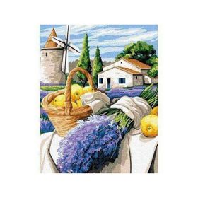 Canvas Hobby Değirmendeki Lavanta Kasnaklı 100 x 140 cm Sayılarla Boyama Seti