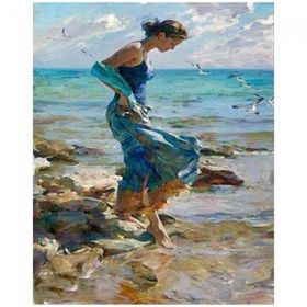 Canvas Hobby Denizdeki Ayaklar 50 x 65 cm Kasnaklı Sayılarla Boyama Seti Duvar Sticker