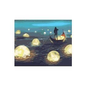 Canvas Hobby Denizdeki İlham 70 x 90 cm Kasnaklı Sayılarla Boyama Seti Duvar Sticker