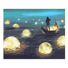 Canvas Hobby Denizdeki İlham 90 x 110 cm Kasnaklı Sayılarla Boyama Seti Duvar Sticker