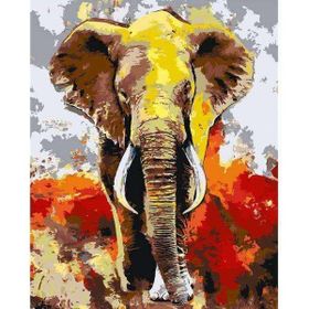 Canvas Hobby Derviş Fil 50 x 65 cm Kasnaklı Sayılarla Boyama Seti