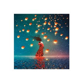 Canvas Hobby Dilek Balonu 60 x 75 cm Kasnaklı Sayılarla Boyama Seti Duvar Sticker
