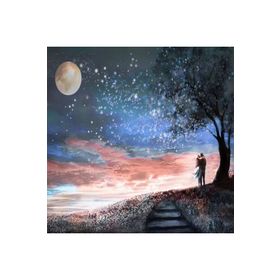 Canvas Hobby Dolunayda Aşk 50 x 65 cm Kasnaklı Sayılarla Boyama Seti Duvar Sticker