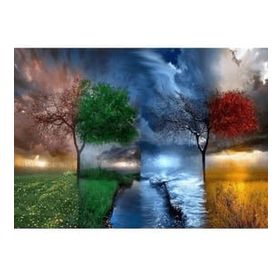 Canvas Hobby Dört Mevsim Kasnaklı 40 x 50 cm Sayılarla Boyama Seti