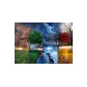 Canvas Hobby Dört Mevsim Kasnaklı 90 x 110 cm Sayılarla Boyama Seti