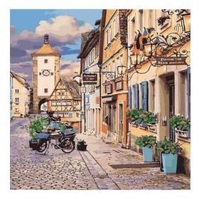 Canvas Hobby Düş Evleri 70 x 90 cm Kasnaklı Sayılarla Boyama Seti Duvar Sticker